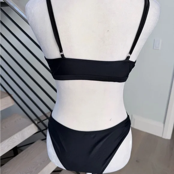 New Black Bikini Swimmer One piece Swimsuit Bathing Suit size S - Picture 6 of 8